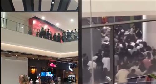Grave trifulca entre menores de edad y guardias en centro comercial de Bello