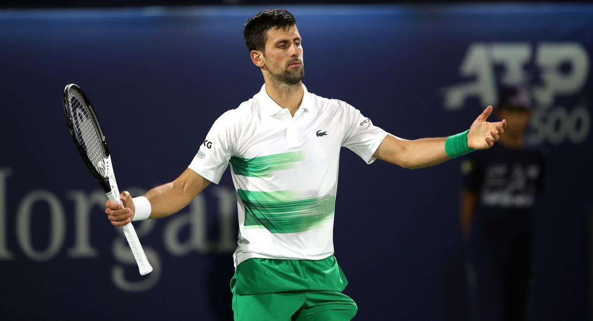 Novak Djokovic eliminado del ATP de Debái y deja de ser el mejor del mundo. Foto: EFE