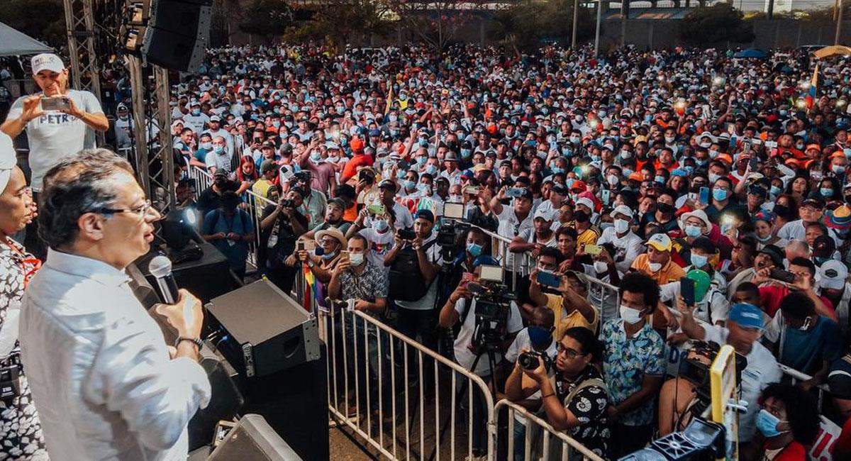 Gustavo Petro sigue convocando grandes multitudes en su campaña por la Presidencia de la República. Foto: Twitter @petrogustavo