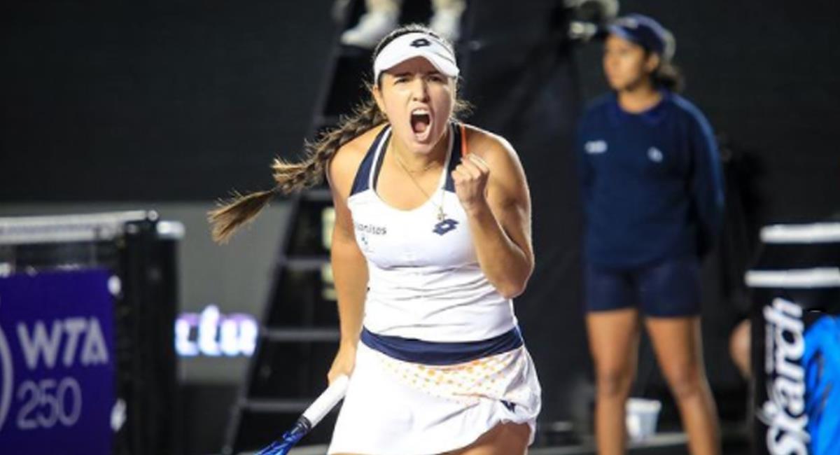 María Camila Osorio pasó a cuartos de final del abierto de  Guadalajara. Foto: Instagram wtaguadalajara