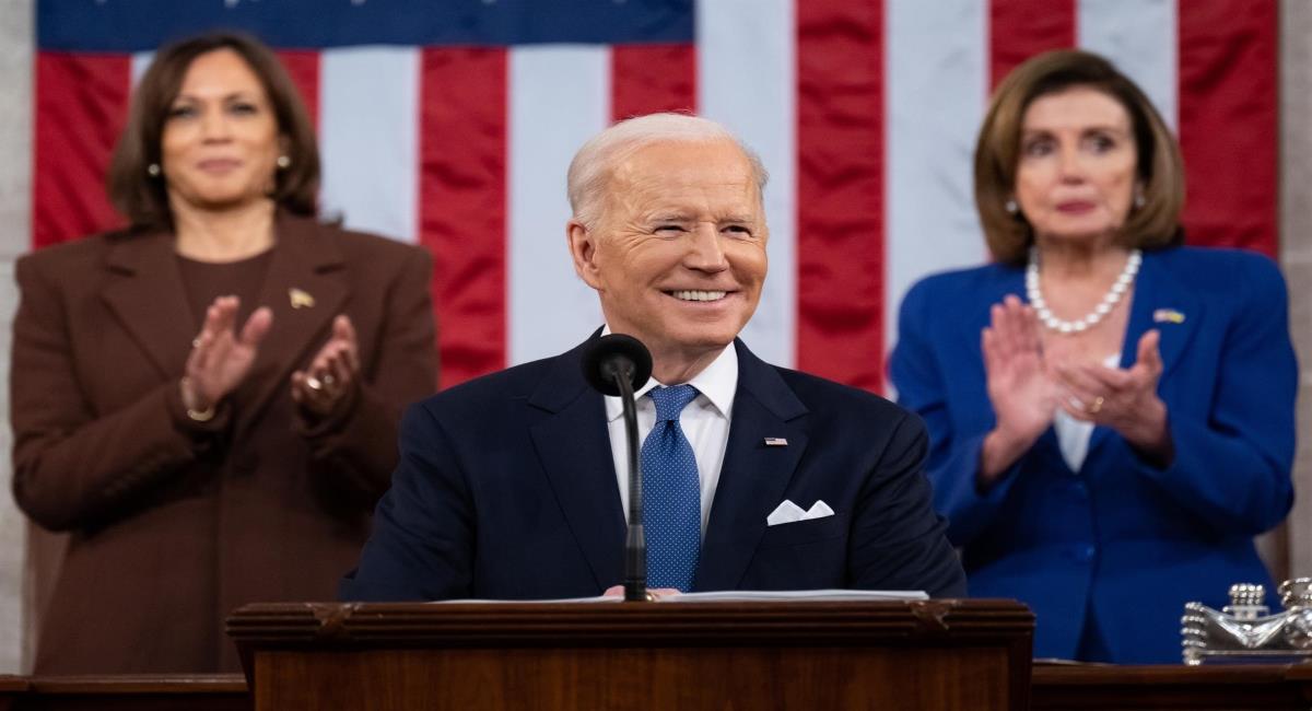 Joe Biden dio su primer discurso sobre el estado de la Unión. Foto: EFE