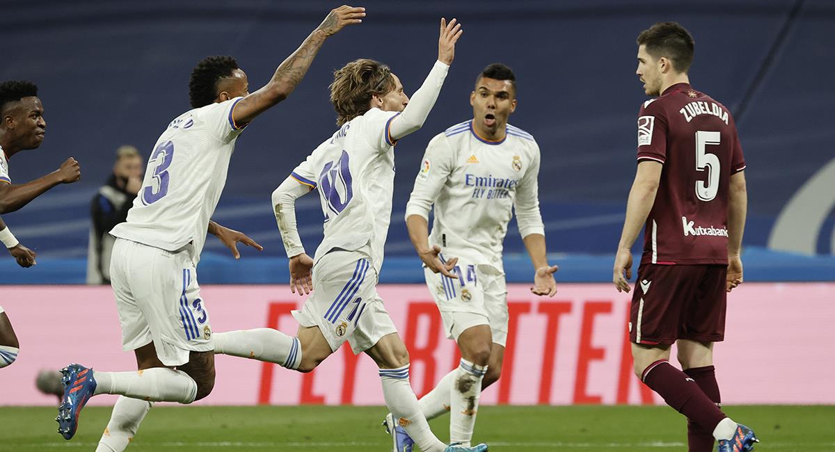 Goleada del Real Madrid ante el Real Sociedad por LaLiga. Foto: EFE
