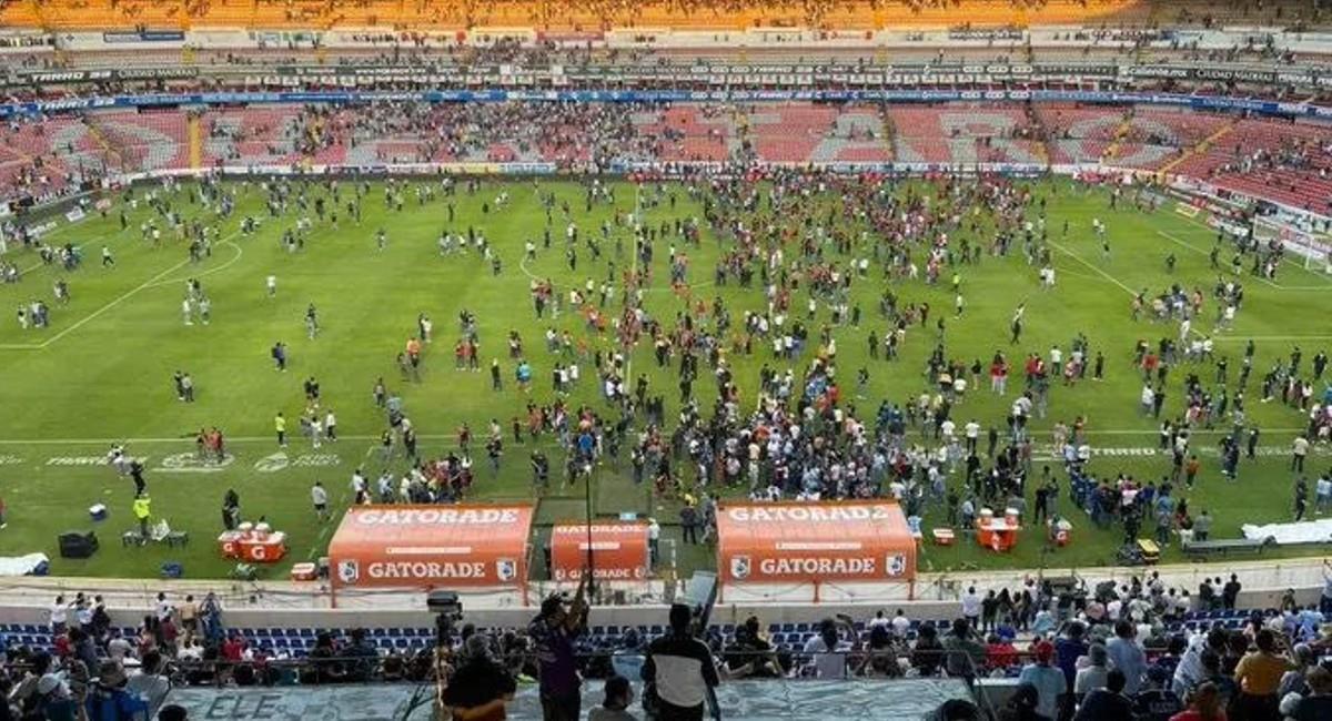 Batalla campal en el fútbol mexicano. Foto: Twitter Sebastián Yg