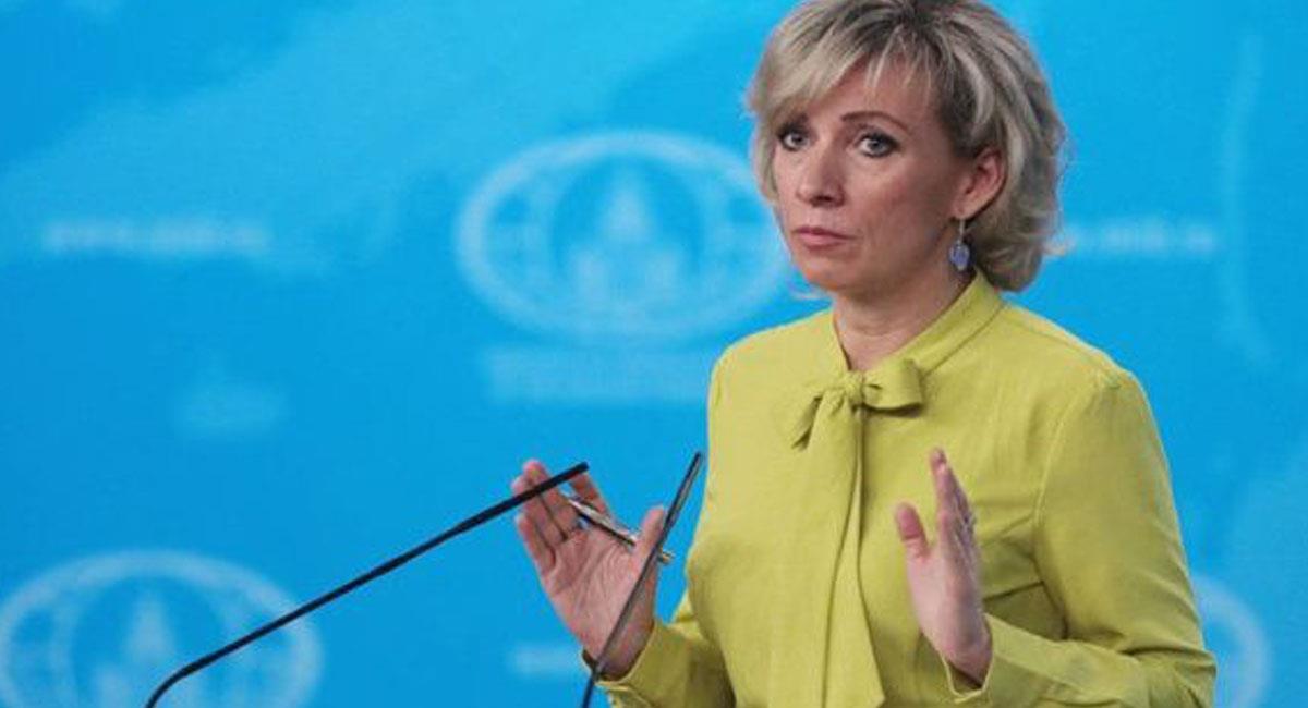 La portavoz rusa, María Sarájova anunció que quienes ayuden a Ucrania con armas pagarán las consecuencias. Foto: Twitter @teleSURtv