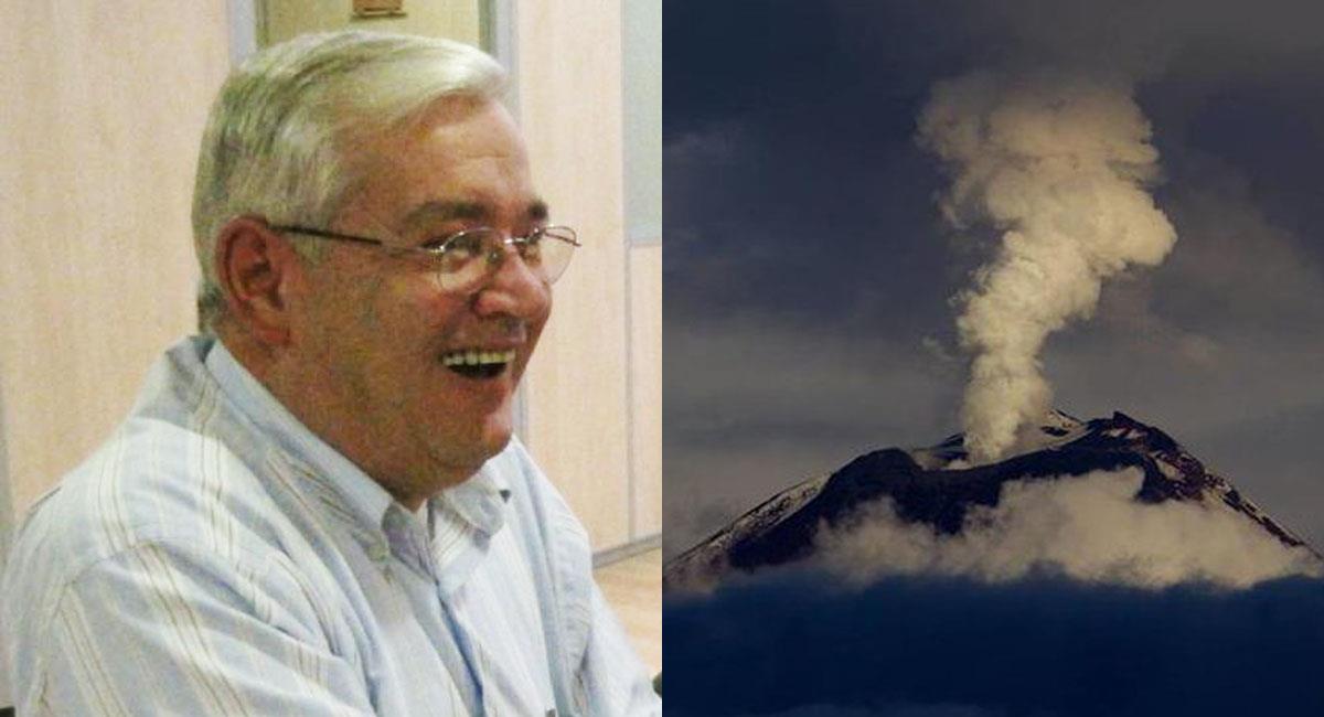 "El padre volcán" es un sacerdote colombiano en Ecuador convertido en autoridad en monitoreo de volcanes. Foto: Twitter @ecuavisa