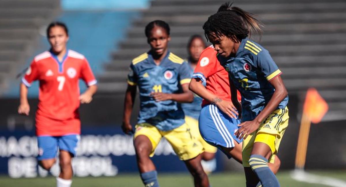 Selección Colombia Femenina Sub-17 goleó a Chile en el Sudamericano. Foto: Twitter Conmebol