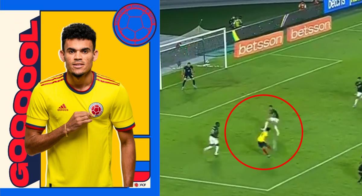 Primer gol de Luis Díaz para Colombia. Foto: Instagram Selección Colombia / Twitter: @futbol_vertical