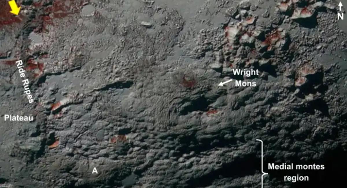 Fueron "bautizadas" como Wright Mons y Piccard Mons, los criovolcanes de Plutón. Foto: Twitter @NASA