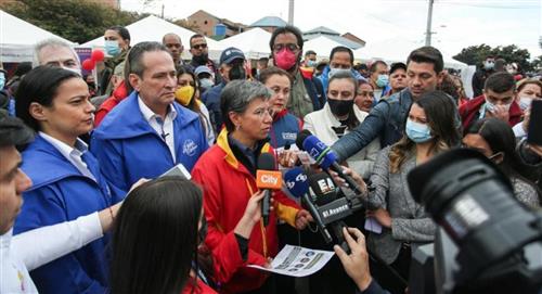 Claudia López anunció ayudas para afectados por atentado en el CAI de Arborizadora Alta