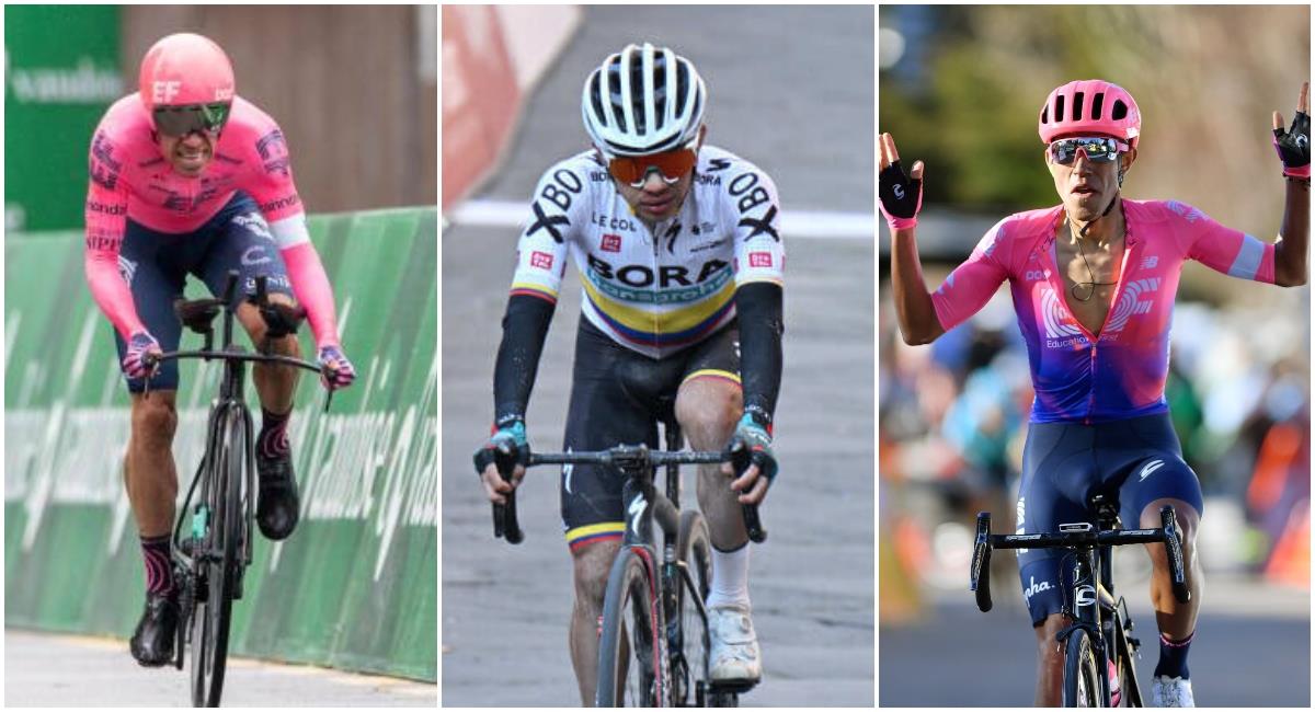 Colombianos que competiran en la Vuelta al País Vasco. Foto: EFE