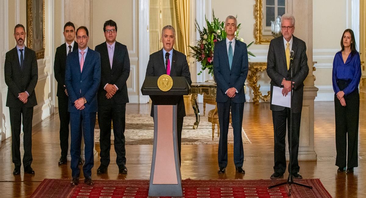 Iván Duque anuncia inversión a infraestructura. Foto: Presidencia 