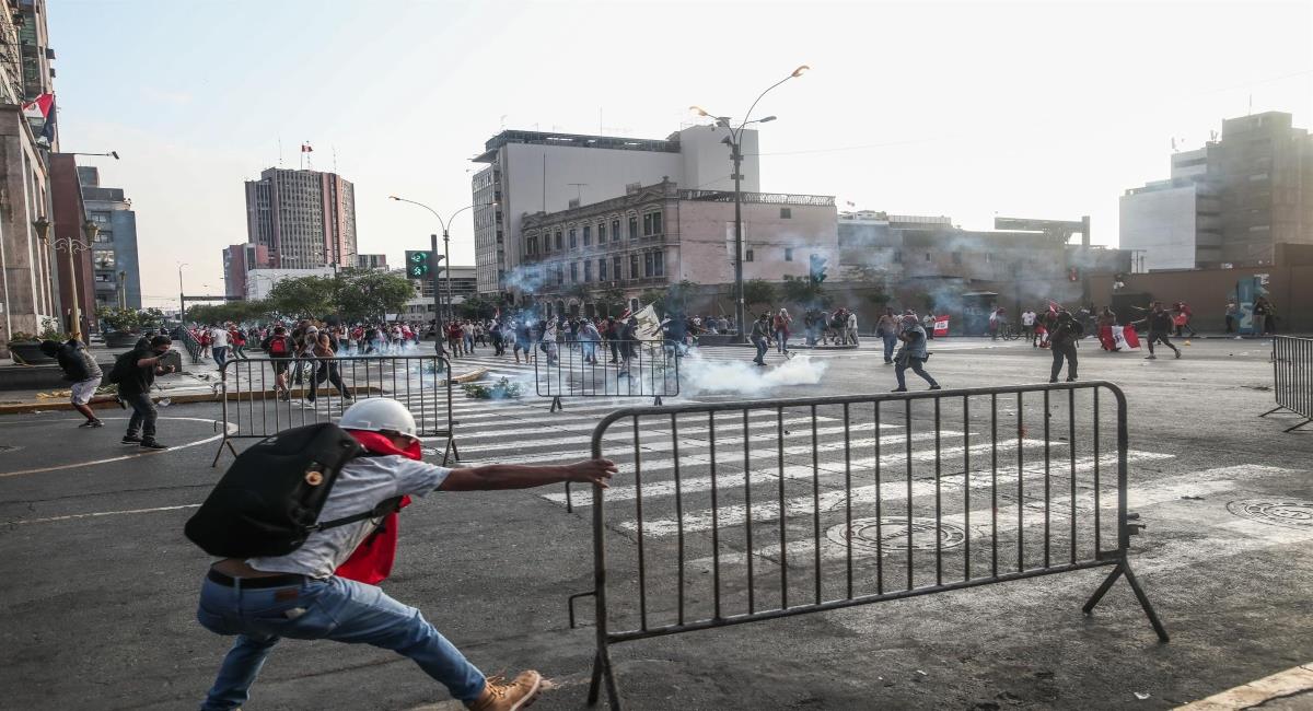 Manifestaciones en Perú. Foto: EFE
