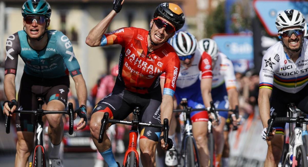 Pello Bilbao se llevó la tercera etapa de la Vuelta al País Vasco. Foto: Twitter Itzulia Basque Country