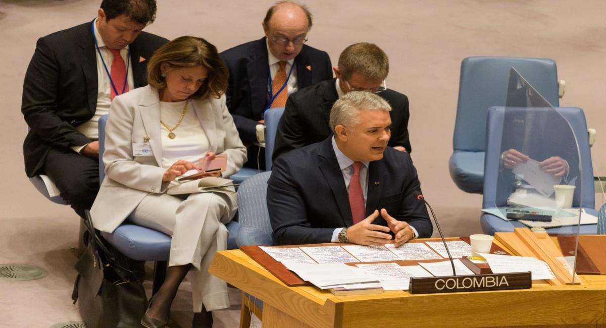 Iván Duque interviene ante Consejo de Seguridad de la ONU. Foto: Presidencia