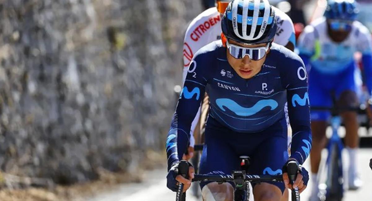 Einer Rubio mejor colombiano tras la etapa 3 del Tour de los Alpes 2022. Foto: Instagram Einer Rubio