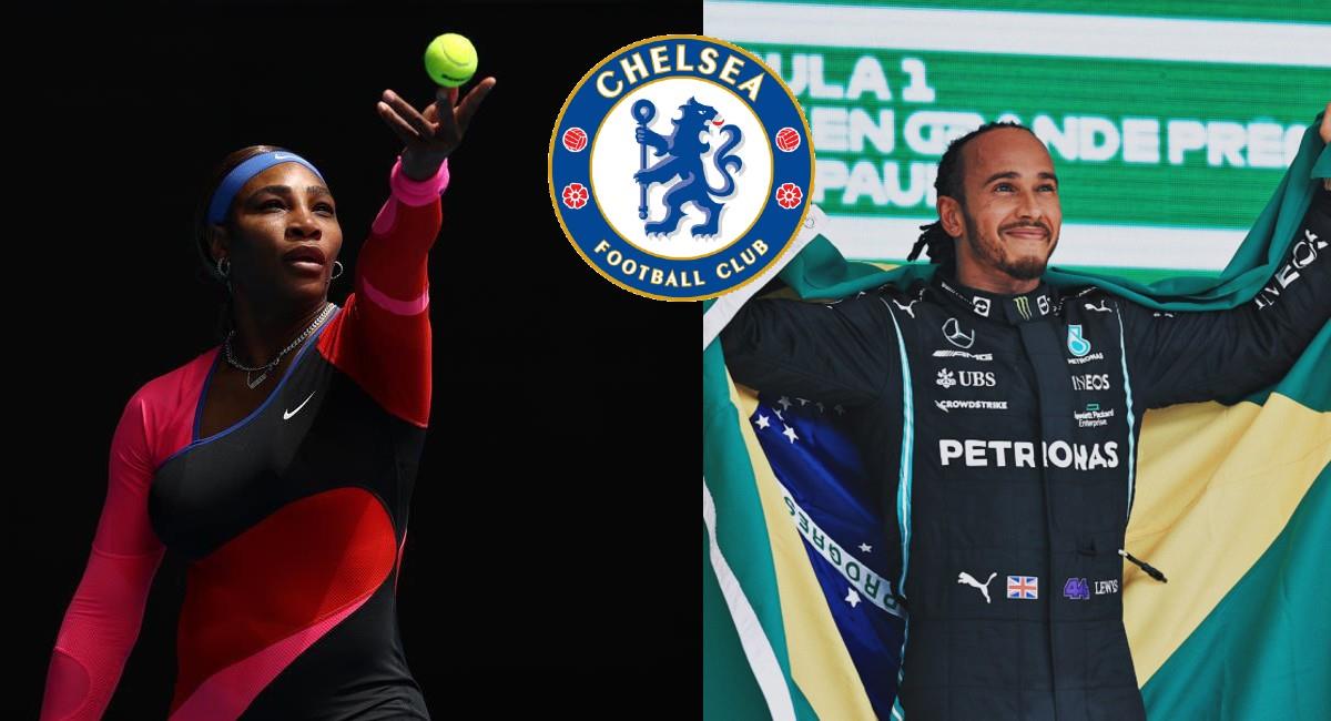 Las figuras del deporte pasarían a ser socios minoritarios del club. Foto: Twitter Lewis Hamilton - Serena Williams