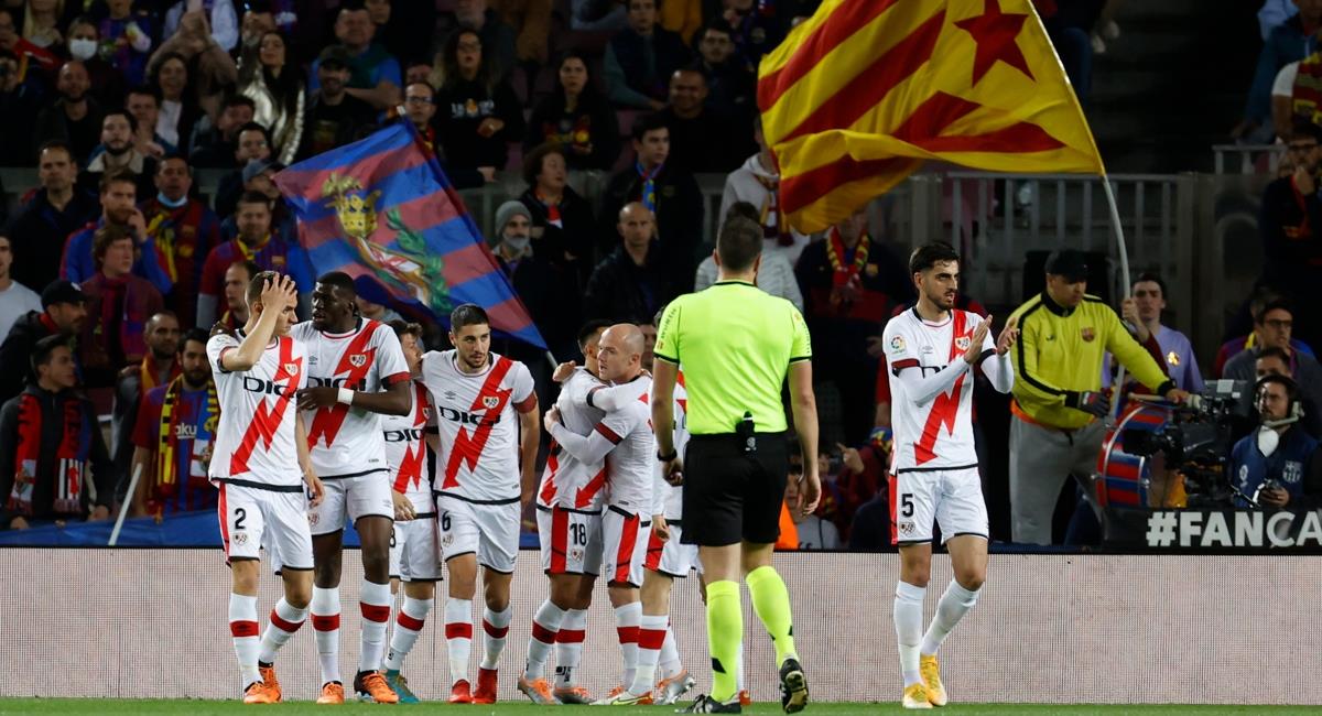 Rayo Vallecano conquistó el Camp Nou y venció al Barcelona. Foto: EFE