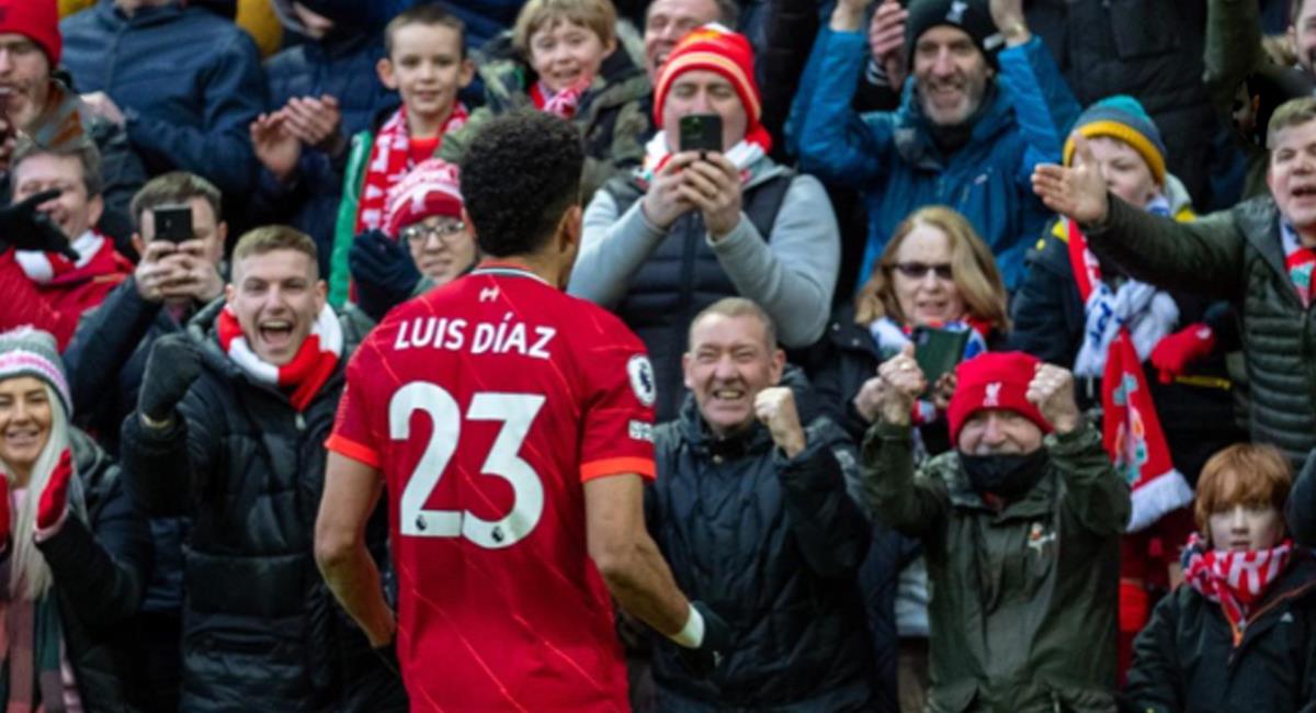 Luis Diaz el favorito de la afición del Liverpool. Foto: Instagram Luis Diaz