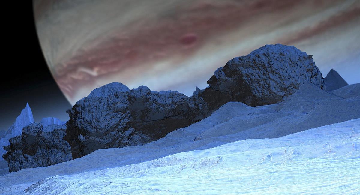 'Europa' es una de los Lunas de Júpiter tiene fluorescencia "propia". Foto: Twitter @jaimemaussan1