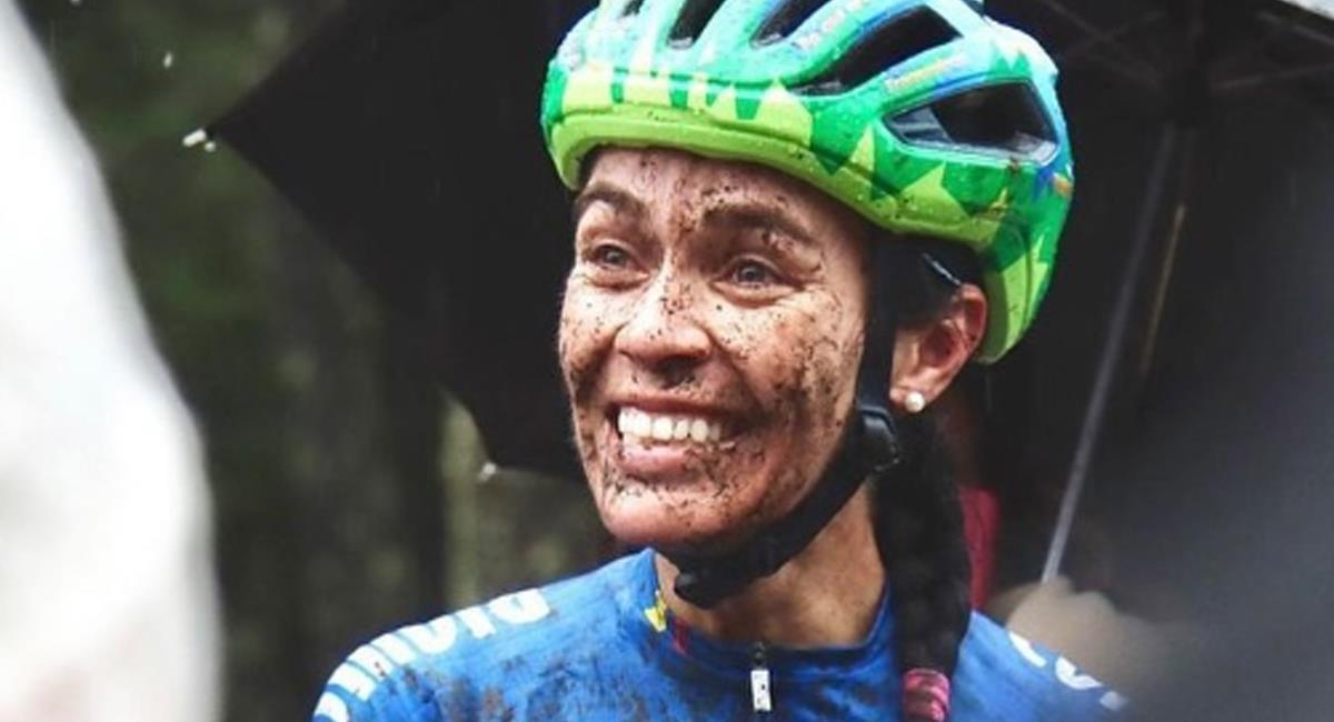 Eliana Caicedo campeona de ciclo montañismo. Foto: Instagram Eliana Caicedo
