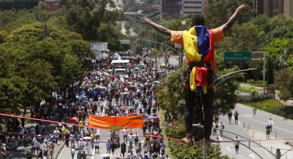 Manifestaciones para este 28 de abril en Colombia. Foto: EFE