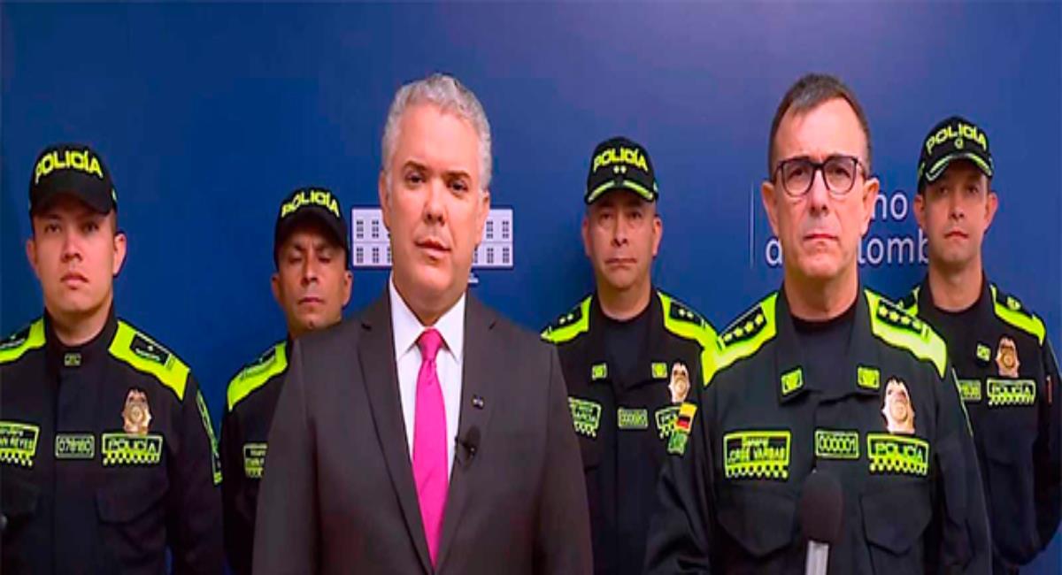 Iván Duque anuncia histórico incremento salarial en la Policía. Foto: Presidencia