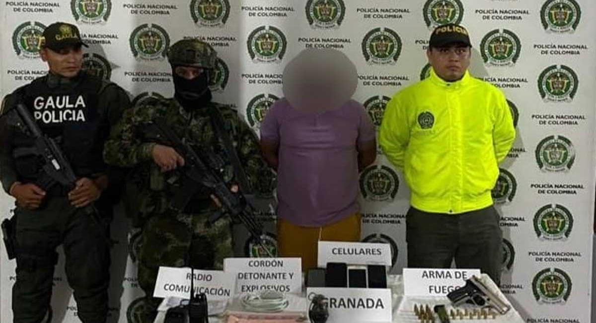 Capturan presunto responsable de atentado en Cañasgordas. Foto: Policía Nacional