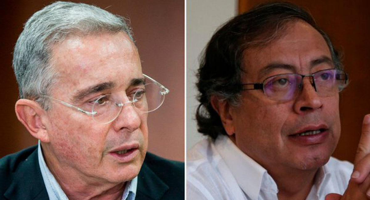 Gustavo Petro y Álvaro Uribe Vélez suelen enfrentarse en diferentes medios como las redes sociales. Foto: Twitter @MargaritaRepo