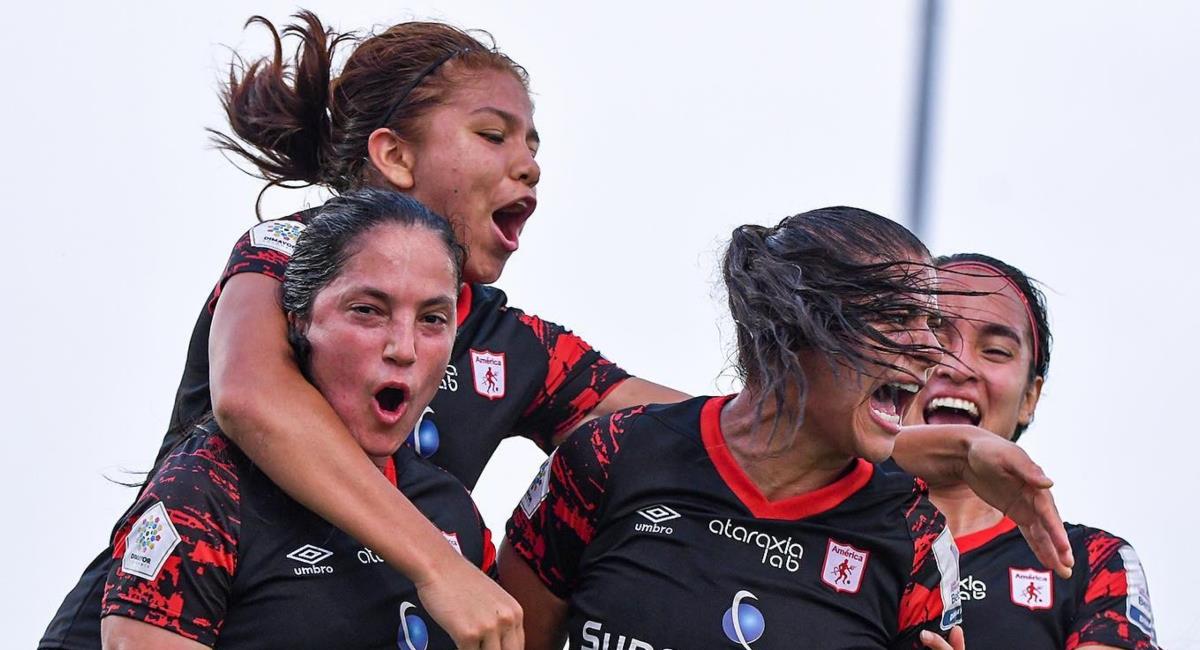 América de Cali venció al Junior por la ida de los cuartos de final de la Liga Femenina BetPlay. Foto: Facebook América de Cali Femenino