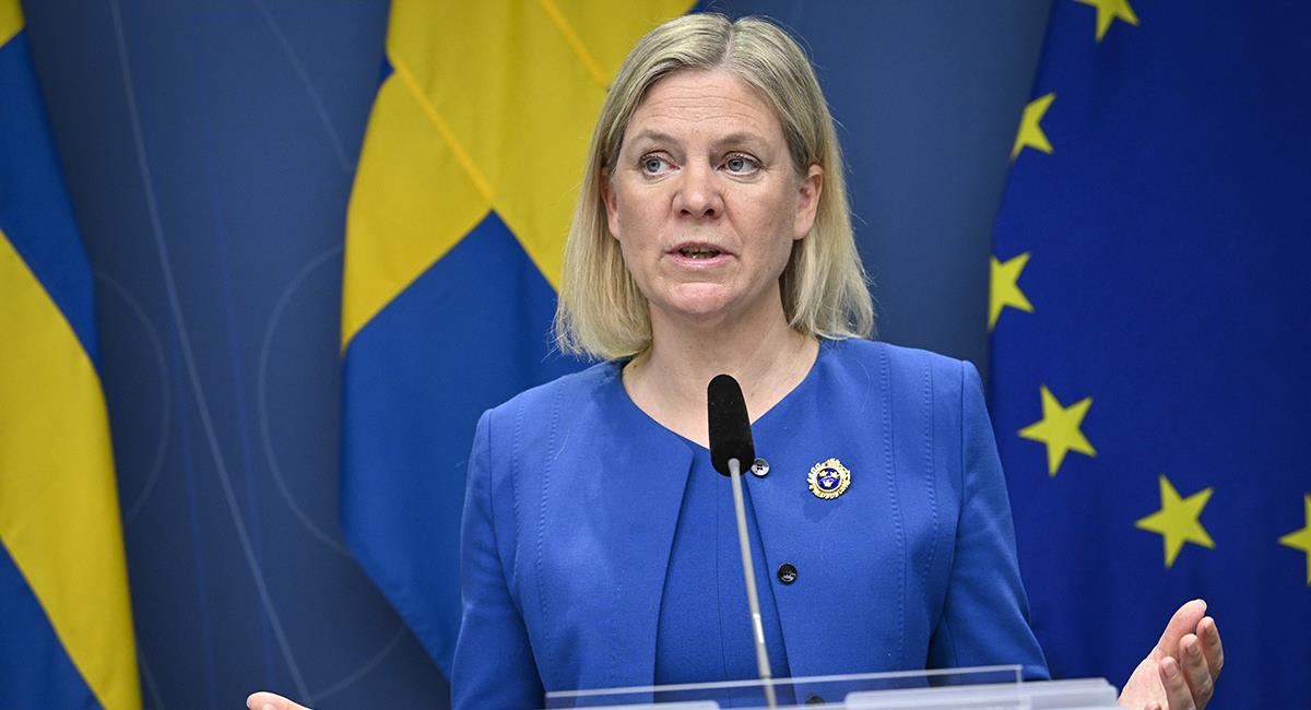 Primera ministra de Suecia Magdalena Andersson. Foto: EFE EFE/EPA/HENRIK MONTGOMERY SWEDEN OUT