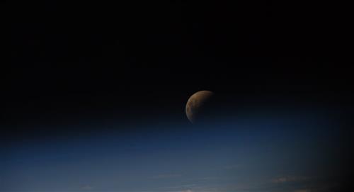 Así se vio el Eclipse Lunar desde la Estación Espacial 