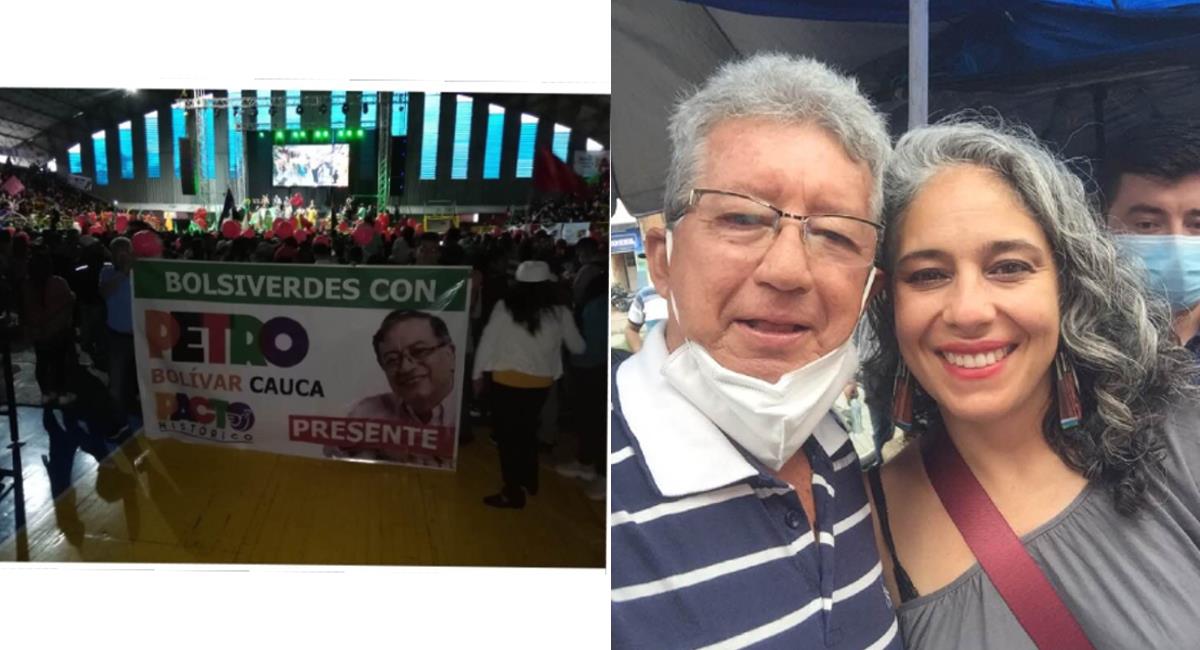 El líder apoyó actividades políticas de Gustavo Petro y la visita de la congresista María José Pizarro en Popayán. Foto: Facebook Jesús Dorado