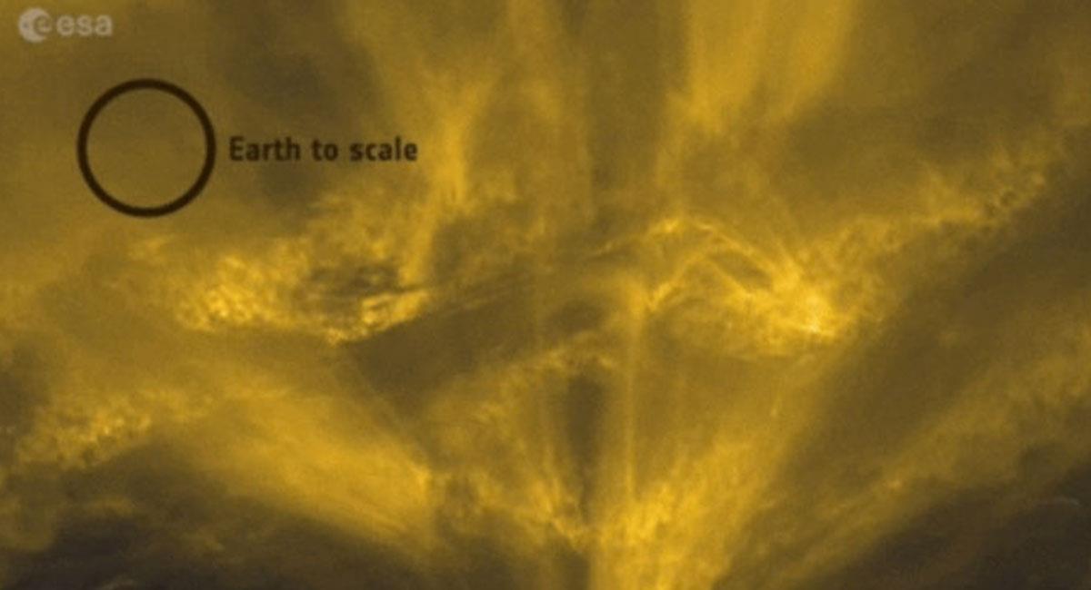 Las imágenes del "erizo solar" fueron compartidas por la ESA. Foto: Twitter @ESA