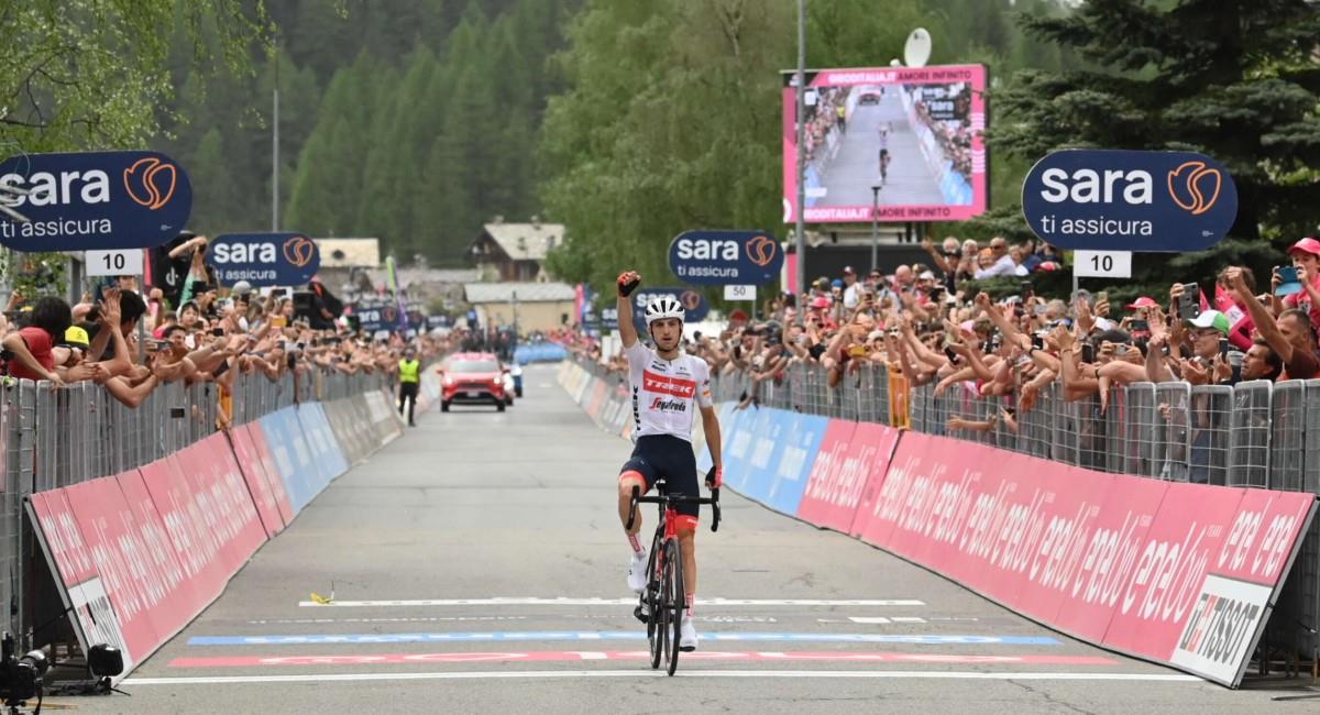 Giulio Ciccone se llevó la victoria de la etapa 15 del Giro de Italia. Foto: Twitter Giro d'Italia