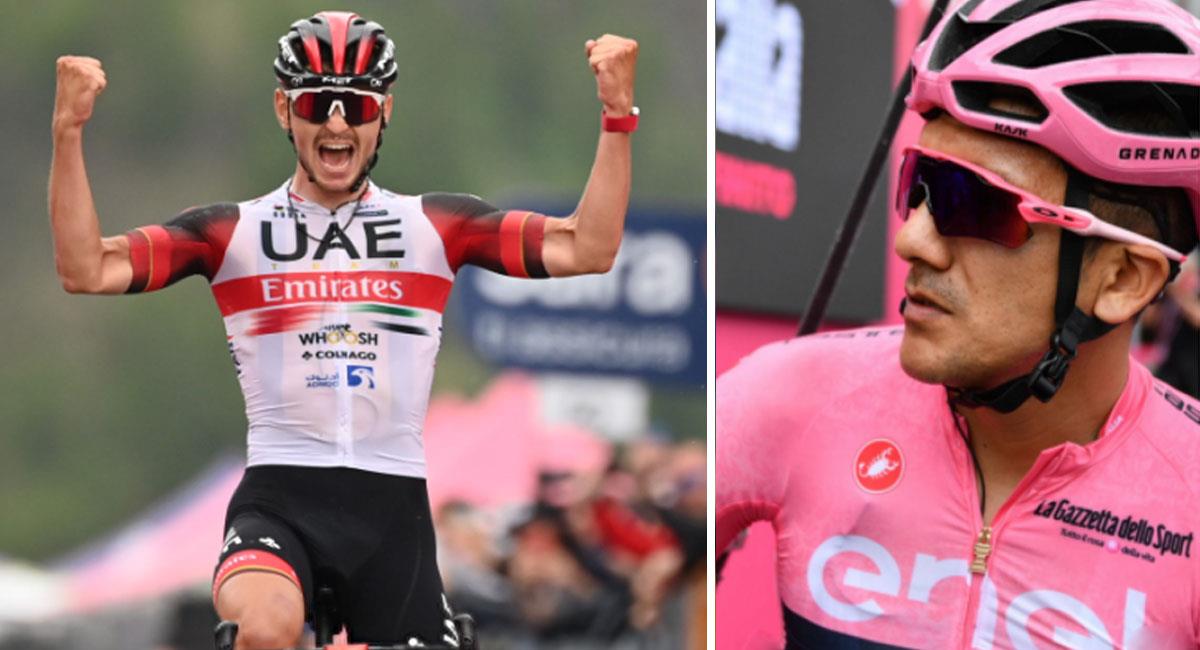 Alessandro Covi se quedó con la etapa 20 de Giro de Italia 2022, Richard Carapaz cedió la maglia rosa. Foto: Twitter Giro de Italia