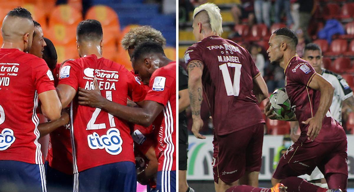 Deportes Tolima e Independiente Medellín igualaron en la segunda fecha del cuadrangular final del futbol colombiano. Foto: Dimayor