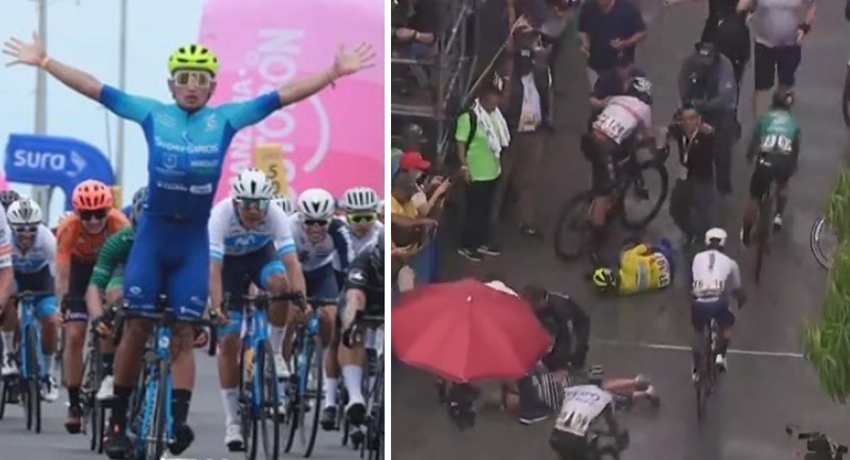 Luis Carlos Chía líder de la Vuelta Colombia atropelló a su esposa en la etapa 3. Foto: Instagram Luis Carlos Chía / Twitter: @SenalDeportes