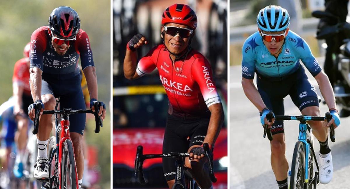 Estos son los ciclistas que competirán en el Tour de Francia 2022. Foto: Instagram Daniel Felipe M. / Nairo Q. / Miguel A. López