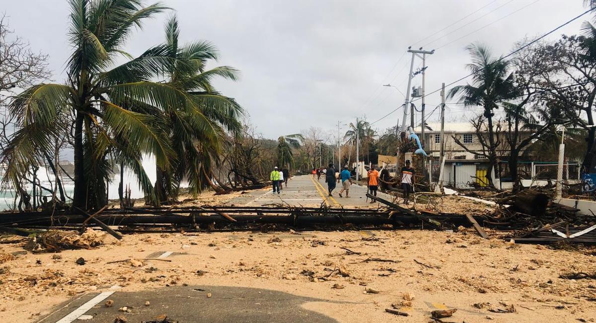 Los habitantes de la isla están preocupados por el lento avance de las obras de reconstrucción. Foto: Twitter @thearchipielago