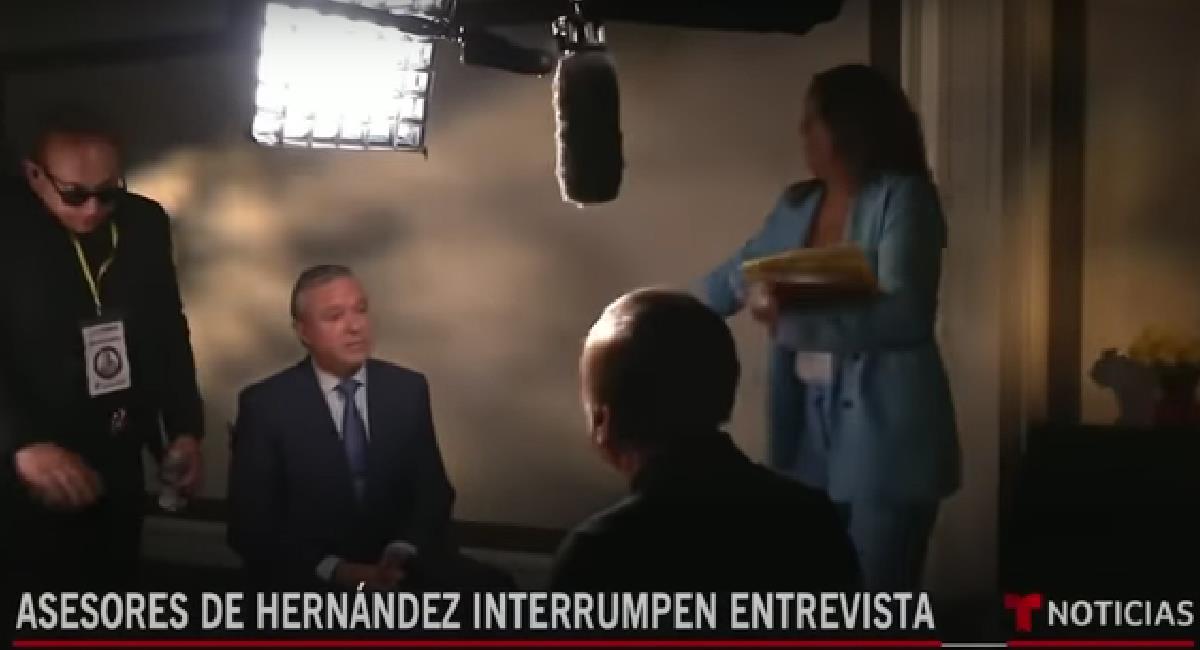 Captura de video en entrevista de Telemundo al candidato presidencial, Rodolfo Hernández. Foto: Youtube Noticias Telemundo