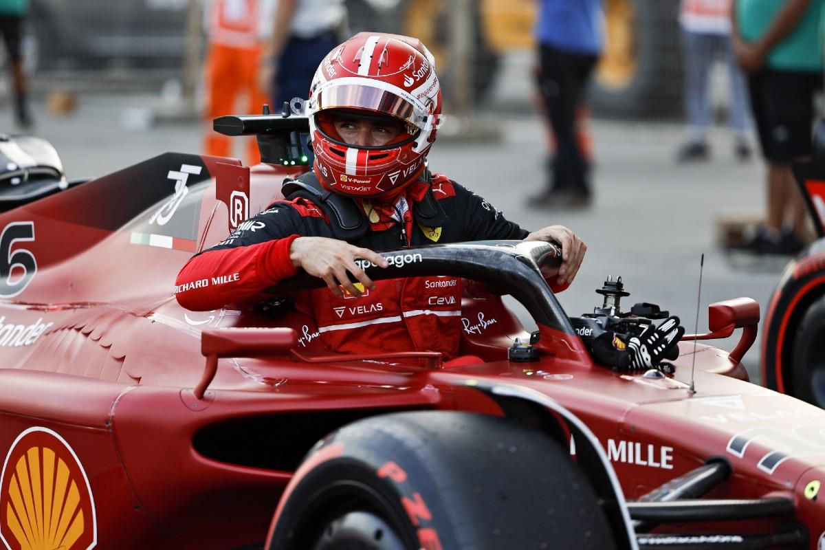 Leclerc ganó la "pole" y saldrá primero en el GP de Azerbaiyán. Foto: EFE Hamad Mohammed / POOL