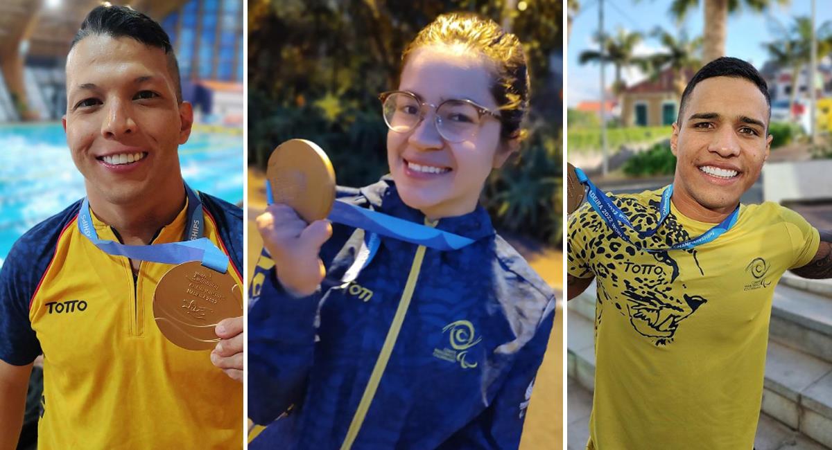 Tres medallas doradas para Colombia en el Mundial de Para Natación de Portugal. Foto: Instagram Comité Paralímpico Colombiano