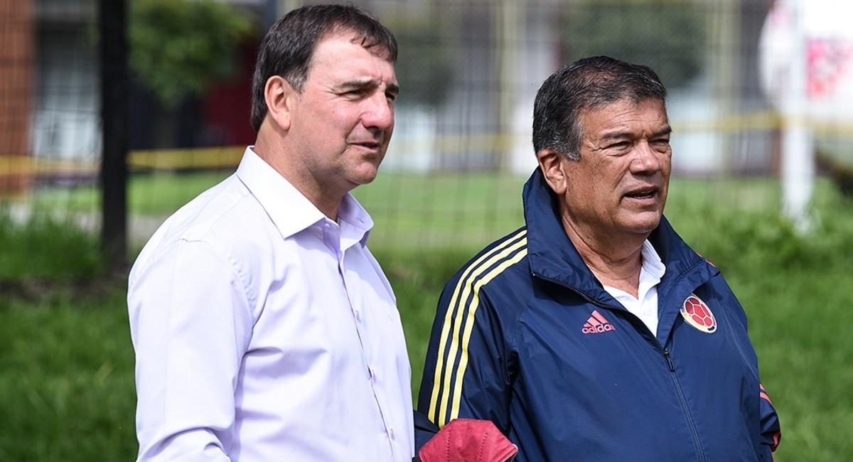 Néstor Lorenzo estuvo presente en concentración de Selección Colombia. Foto: Twitter FCF