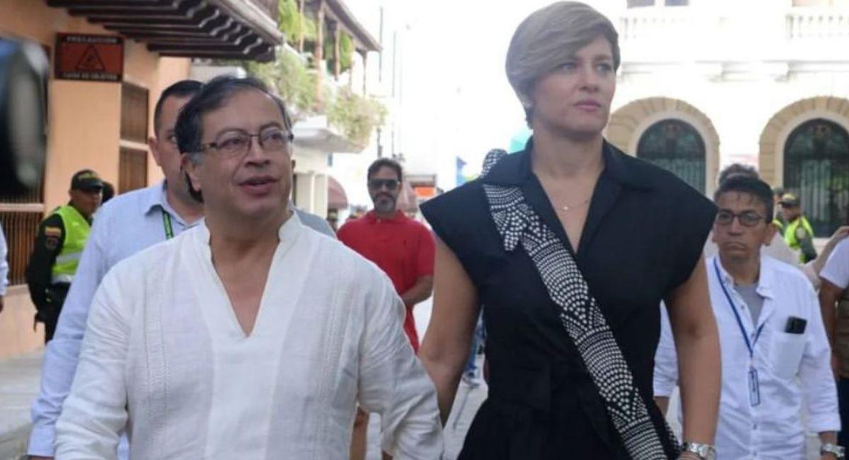 Gustavo Petro junto a su esposa Verónica Alcocer. Foto: Instagram @gustavopetrourrego