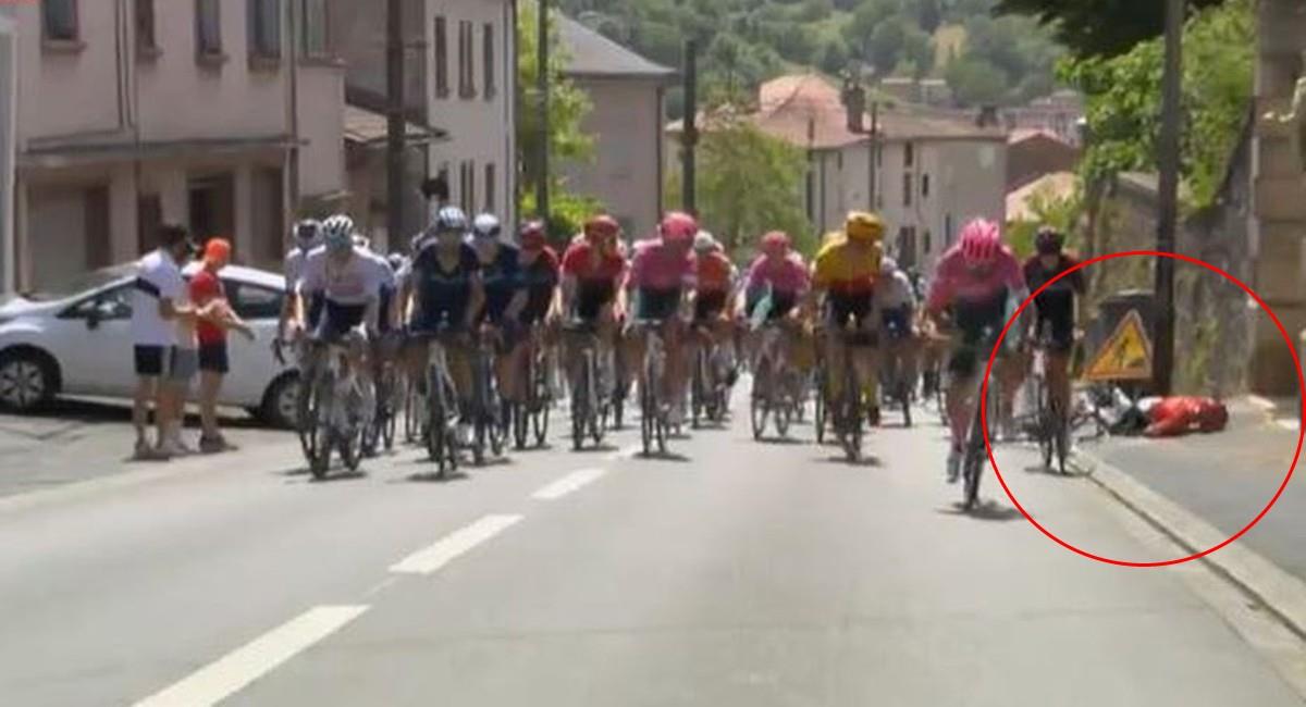 Nairo Quintana sufrió una caída en la Vuelta a Occitania. Foto: Señal Colombia