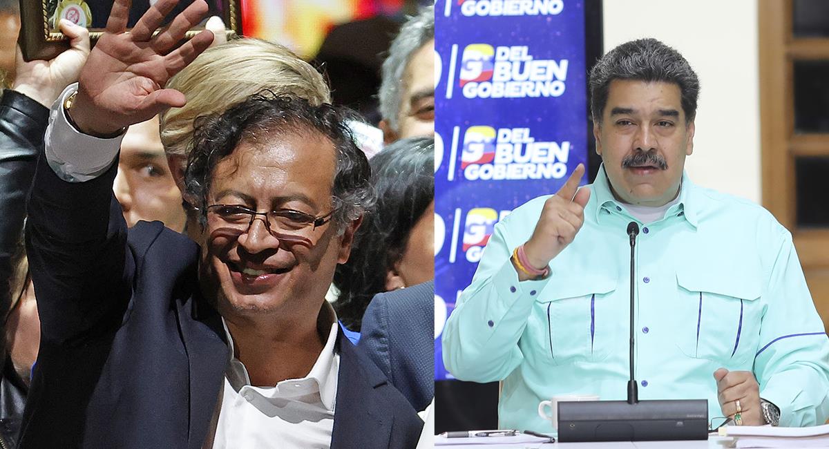 Gustavo Petro y Nicolás Maduro. Foto: EFE EFE/ Mauricio Dueñas Castaneda