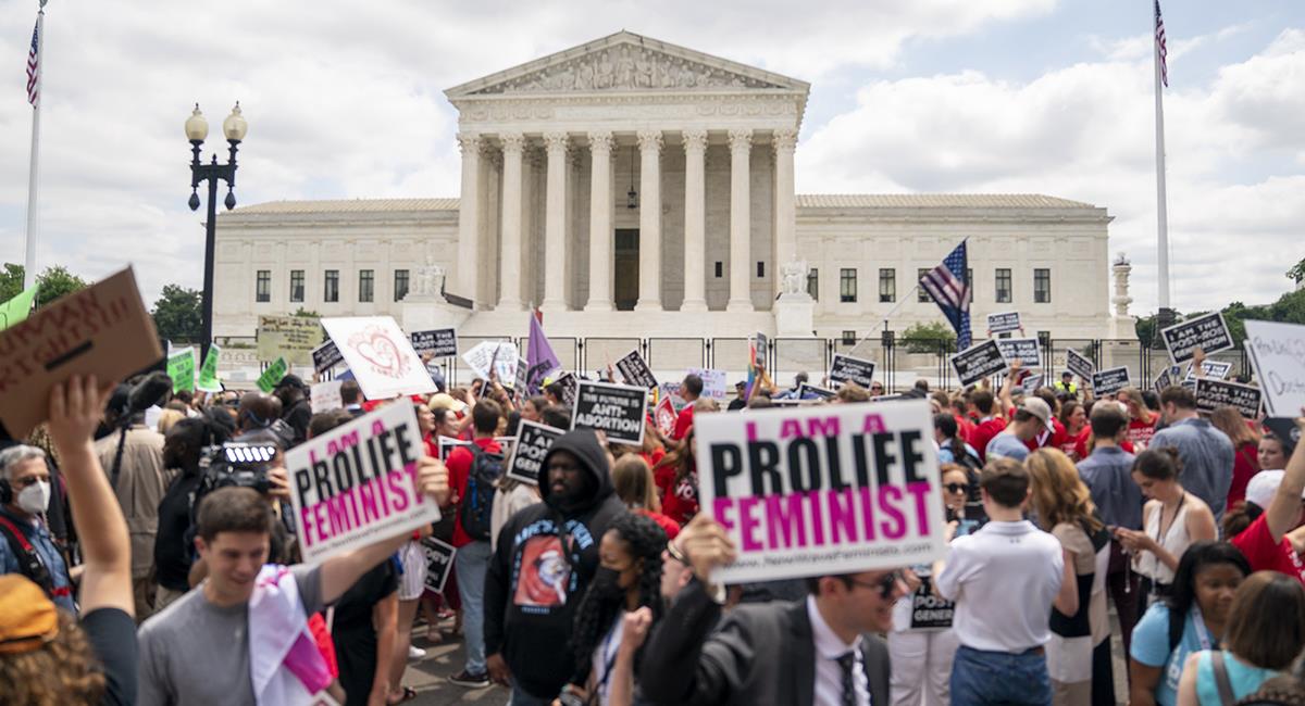 Protesta en Washington tras la decisión en la Corte Suprema. Foto: EFE