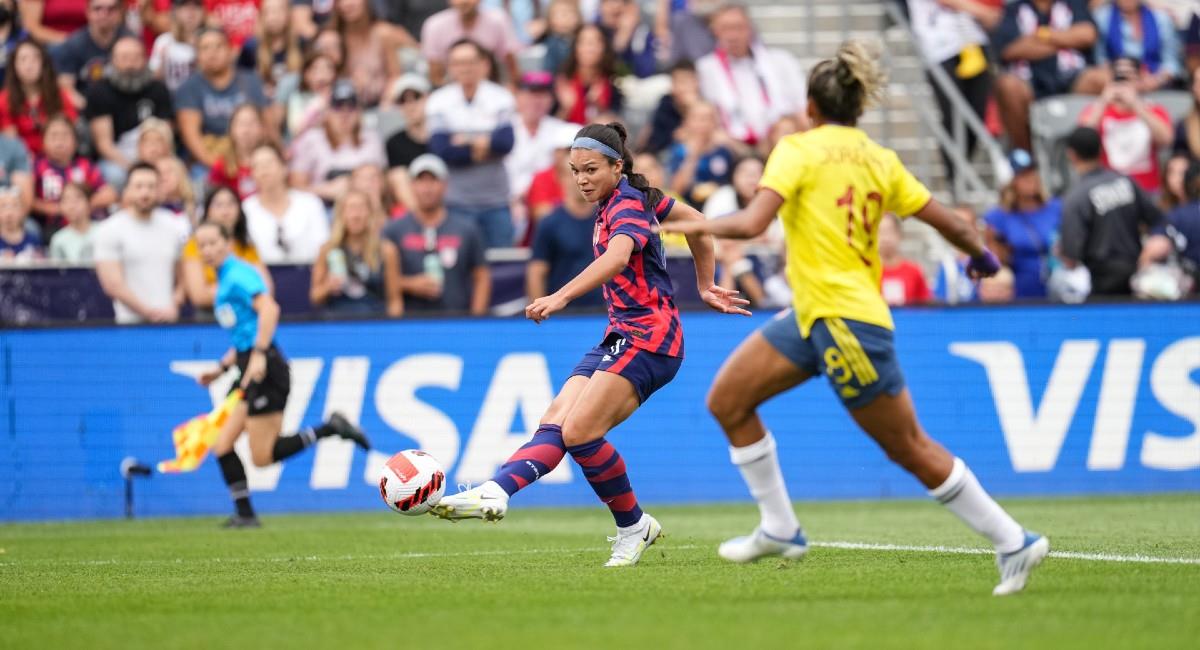 La selección Colombia femenina perdió 3 a 0 frente a Estados Unidos en un partido amistoso. Foto: Twitter @USWNT