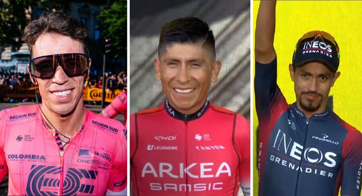 Tres ciclistas colombianos estarán el el Tour de Francia. Foto: Twitter Tour de Francia