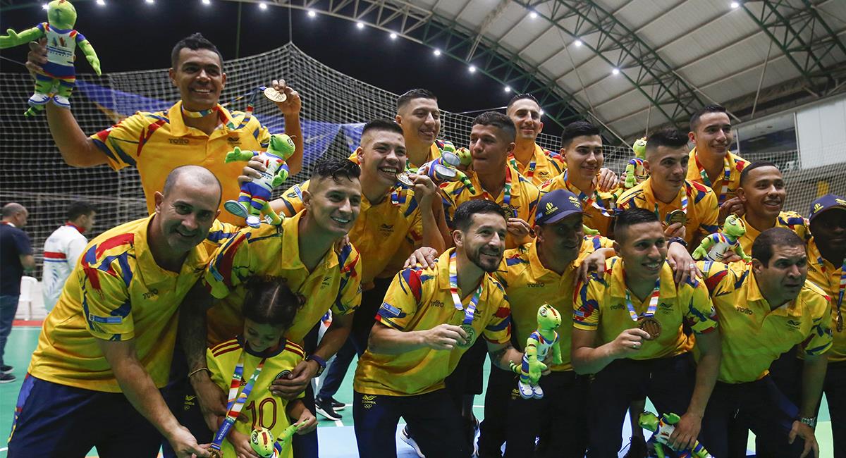 Colombia consiguió el oro en Futsal en los Juegos Bolivarianos Valledupar 2022. Foto: EFE